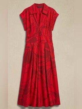 Banana Republic Poplin Midi Dress 12